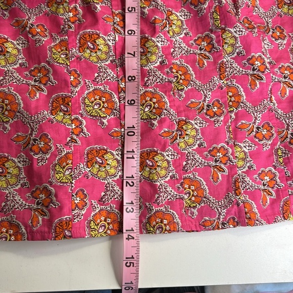 J.CREW COLLECTION PUFF SLEEVE SQUARE NECK TOP IN RATTI PINK BLOOMS PRINT SZ 4 - Picture 15 of 16